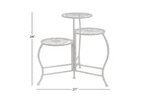 21" x 15" x 24" 3 Tier White Metal Floral Plantstand 56223581