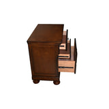 Wood Nightstand with Hidden Jewelry Drawer in Dark Walnut 808857819697