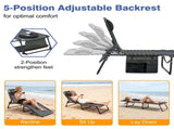 Face Down Chaise Lounge Chair 5-Position Adjustable Sunbathing, Foldable Tanning Chair with Face& W3162P449076