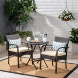 ZUN Outdoor Dining Set 3Pcs Bistro Set, 2 - Person Round 63042.00MBRN