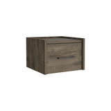 Floating Nightstand, Space-Saving Design with Handy Drawer and Surface, Dark Brown B097P163092