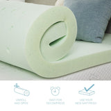 ZUN Cool Gel Memory Foam Mattress Topper, 2 inch, Queen Size B108131498