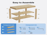 3-Tier Bamboo Shoe Rack Bench, 11.3 x 27.6 x 17.8 Inches Compact Storage Organizer with 286lb 08236135