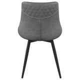 Grey Tufted Swivel Side Chair B062P153691