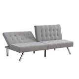 ZUN WOOD FRAME, STAINLESS LEG, FUTON, SOFA BED GREY W2297P247601