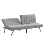 ZUN WOOD FRAME, STAINLESS LEG, FUTON, SOFA BED GREY W214109153