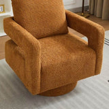 29.13" W Square Swivel Accent Chair, Modern Rotating Arm Chair with Open Back,360 Degree Rotation, W1852P211990