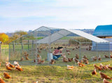 13 x 10 ft Large Metal Chicken Coop, Walk-in Poultry Cage Chicken Hen Run House with Waterproof 35453642