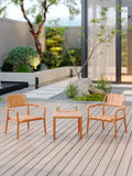 2-Piece PP Single-Seater Chairs Coffee Table Set Indoor/Outdoor Multi-Purpose Furniture for W3450P323335