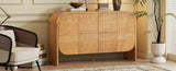 ZUN TREXM Buffet Cabinet with Storage Retro 4-Door Sideboard with Large Storage Accent Cabinet Rounded N715P228110N