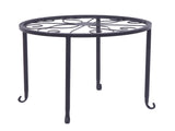 4 Plant Shelves with 4-1 Round Pattern in Black Baking Paint 87824548