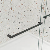 Bypass shower door, sliding door, with 5/16" tempered glass and Matted black finish 6074 W2122P166976