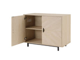 Modern Storage Cabinet with Doors, Wood Grain Accent Cabinet with Adjustable Shelf, Buffet Sideboard 65496912