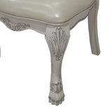 Dresden Synthetic Leather, Fabric & Bone White Finish Side Chair B2726P288756