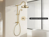 Shower Head with Handheld Shower System with 8" Rainfall Shower Head, Dual Shower Combo W1219105886
