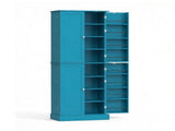 65 Inch Pantry Storage Cabinet Blue 4 Doors 84814216