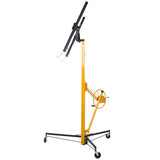 ZUN Drywall Lift Panel 11' Lift Drywall Panel Hoist Jack Lifter, BLACK+YELLOW W465121420