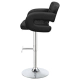 Black and Chrome Adjustable Bar Stool B062P149093