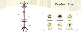 Walnut Colored Solid Wood Hanger, Modern And Simple Coat And Hat Rack, Resin Stainless Steel W1151P276809