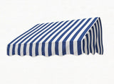 4' Window Door Awning Sun Shade Canopy Outdoor Patio Cover, Blue & White Stripes 23642266