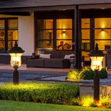 Vintage Outdoor Lamp Post Light, Waterproof Garden Patio Lantern with Clear Glass Shade, Classic W1340P209949