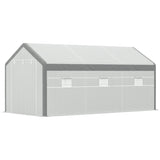 20' x10' x 9' Walk-in Greenhouse with Roll Up Door With 6 Closeable Windows 97780791