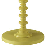 Salisa Yellow Round Wooden Side Table B062P185725