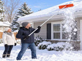 5.6 m 5-Section Extendable Roof Snow Rake Aluminum Pole, PP Orange Wheeled Shovel Head 78959935