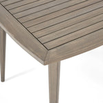 ZUN Outdoor Square Acacia Wood Dining Table with Straight Legs, Gray 63258.00GRY