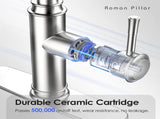 Kitchen Faucet - Spring Kitchen Sink Faucet with 3 Modes Pull Down Sprayer, Single Handle&Deck Plate 12338848