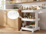 3 -Tier DIY Rolling Storage Cart,15.5" 14.5" 30" with Detachable Ventilated Trays for Kitchen & 75119826