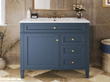 30'' Bathroom Vanity with Top Sink, Modern Bathroom Storage Cabinet with 2 Drawers and a Tip-out N710P250194C