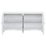 Retro Sideboard door with Circular Groove Design Round Metal Door Handle for Entrance, Dinning Room, 91518622