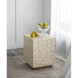 14x14x18" Square Capiz Stool, Cream W2078P326498