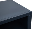 Nora Modular 60 inch High Bookshelf, No Assembly Required, Blue Denim and Whiskey Finish B108P345203
