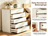 () 5-Drawer Color-Block Chest Particleboard Drawer Dresser 29.92*15.75*44.88in 21513410