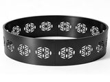 40in Fire Ring, Everlasting Flower Pattern, Round, Iron 47063093