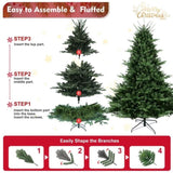 ZUN 9FT Christmas Tree Simulate Nature Advanced Materials Premium Hinged Spruce Artificial Douglas Firs W1773P203597