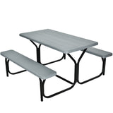 Picnic Table Bench Set Gray 61147457