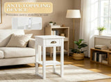 White 2-Pack 2-Tier Side Tables Nightstand with Open Shelf for Living Room End Table Decor 63697049
