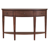 U-Style Modern Curved Console Table Sofa Table with 3 drawers and 1 Shelf for Hallway, Entryway, WF312995AAD