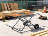 350 lbs Portable Table Saw Stand, Rolling Foldable Heavy Duty Construction with 8 Inch Rubber 65428026