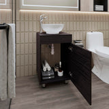 FM FURNITRE Loli Bathroom Vanity with Integrated Sink and Faucet, Wengue B128P293886