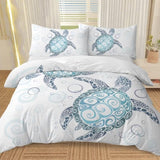 Sea Turtle Bedding Aqua Teal Blue Duvet Cover Sets Beach Turtle Bed Sets Ocean 3 Piece Turtle Themed 33368351