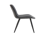 Modern PVC Upholstered Dining Chairs,Armless Side Chairs for Kitchen Dining Room, Set of 2 , Grey & B347P612996