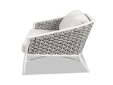 Rowan 63.5" Rope Barrel Back Patio Conversation Loveseat Sofa, Optic White Acrylic B2719P245981
