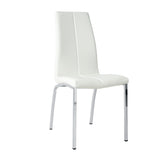 Modern PU seat dining chair living room chair upholstered chair, electroplated metal legs design, W210P226023