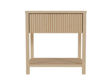 Bamboo Bedroom Nightstand with Charging Station, 2 Tier End Table, Bamboo Bedside Table with USB W2207P504489