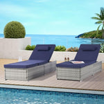 ZUN OUTDOOR SOFA PE RATTAN FURNITURE DECK CHAIR GRAY RATTAN W874P146996