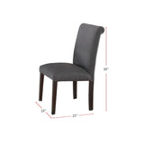 Blue Grey Fabric Dining Chairs, Set of 2 SR011543